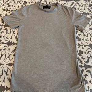 Zara Gray Slim Fit T-Shirt Size M